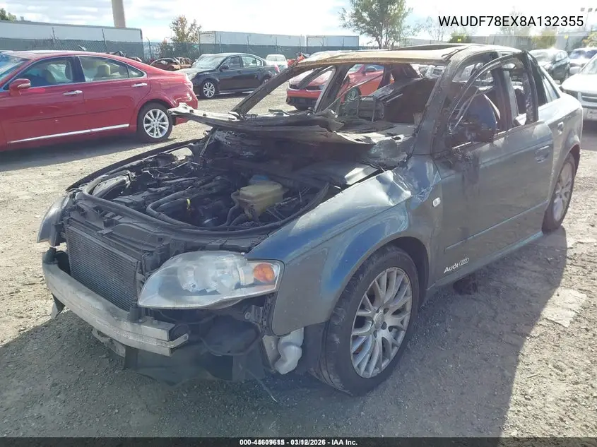 WAUDF78EX8A132355 2008 Audi A4 2.0T/2.0T Special Edition
