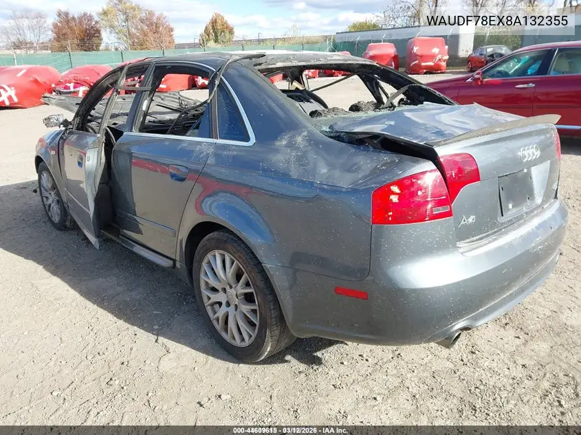 WAUDF78EX8A132355 2008 Audi A4 2.0T/2.0T Special Edition