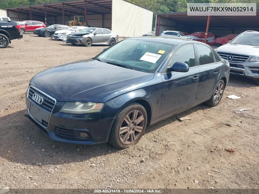 WAUJF78KX9N052914 2009 Audi A4 2.0T Premium