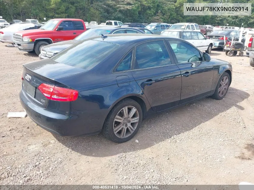 WAUJF78KX9N052914 2009 Audi A4 2.0T Premium