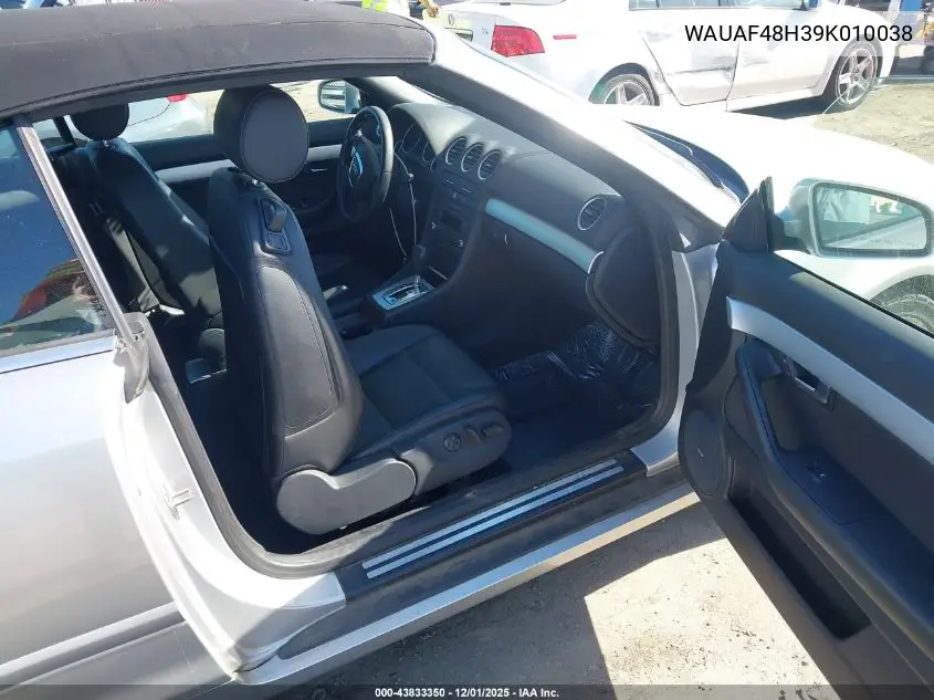 WAUAF48H39K010038 2009 Audi A4 2.0T Cabriolet
