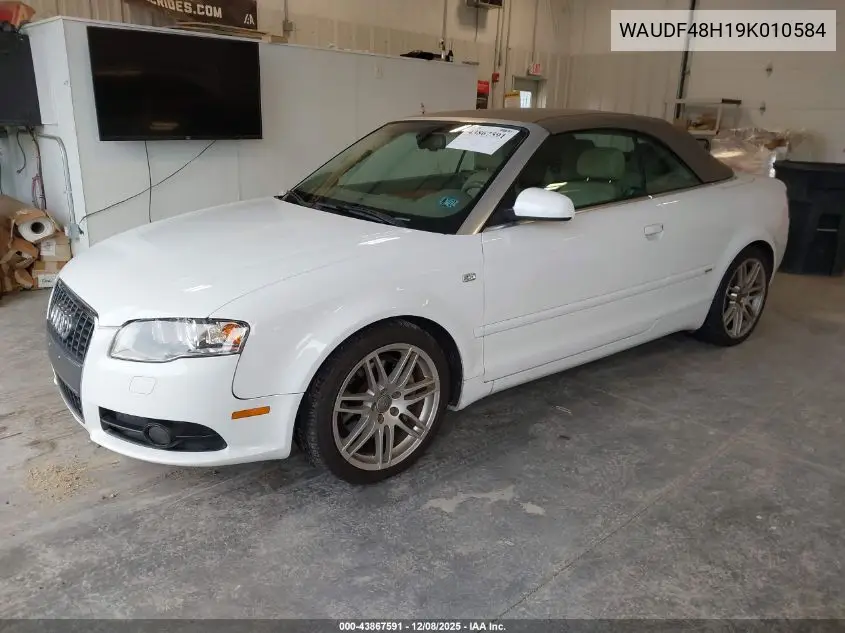WAUDF48H19K010584 2009 Audi A4 2.0T Cabriolet Quattro