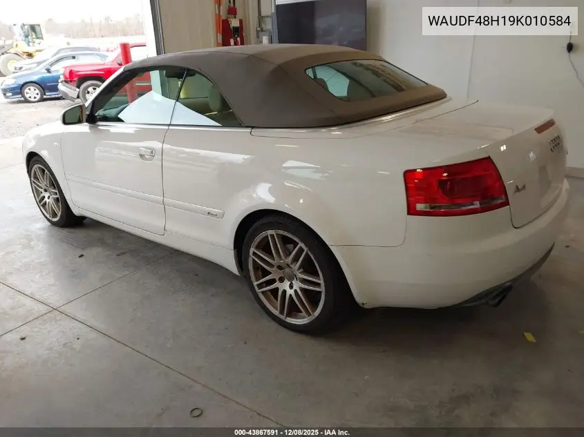 WAUDF48H19K010584 2009 Audi A4 2.0T Cabriolet Quattro