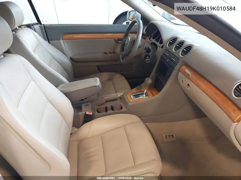 WAUDF48H19K010584 2009 Audi A4 2.0T Cabriolet Quattro