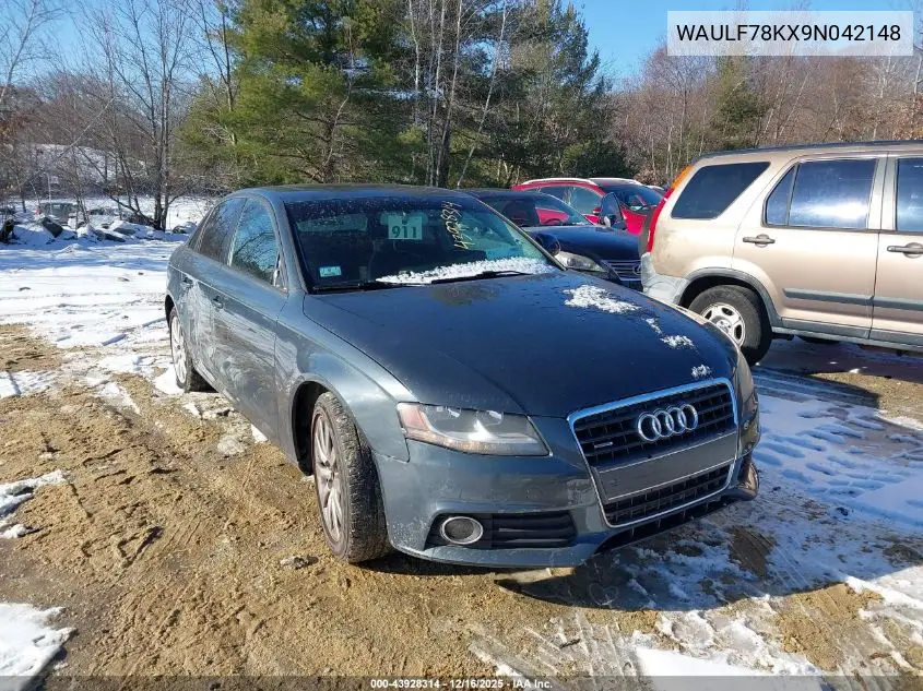WAULF78KX9N042148 2009 Audi A4 2.0T Premium