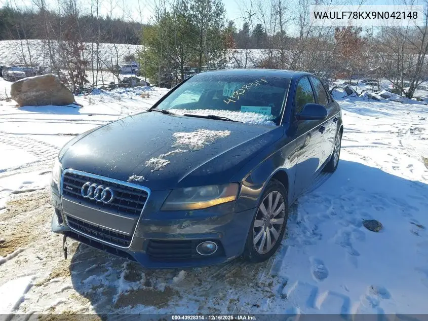 WAULF78KX9N042148 2009 Audi A4 2.0T Premium