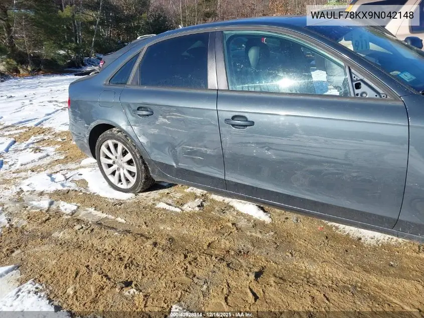 WAULF78KX9N042148 2009 Audi A4 2.0T Premium