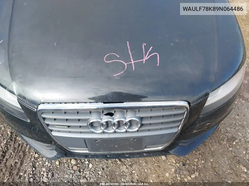 WAULF78K89N064486 2009 Audi A4 2.0T Premium