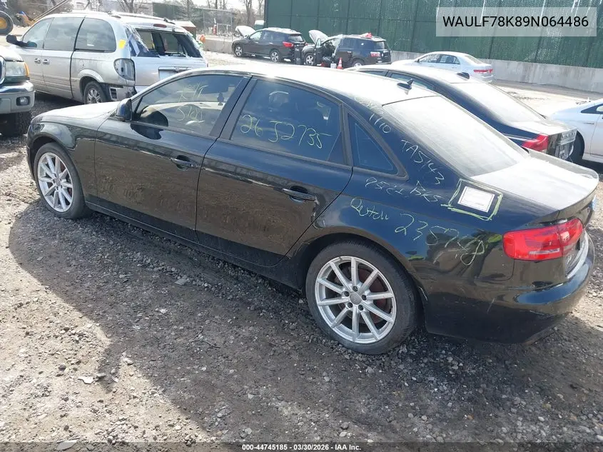 WAULF78K89N064486 2009 Audi A4 2.0T Premium