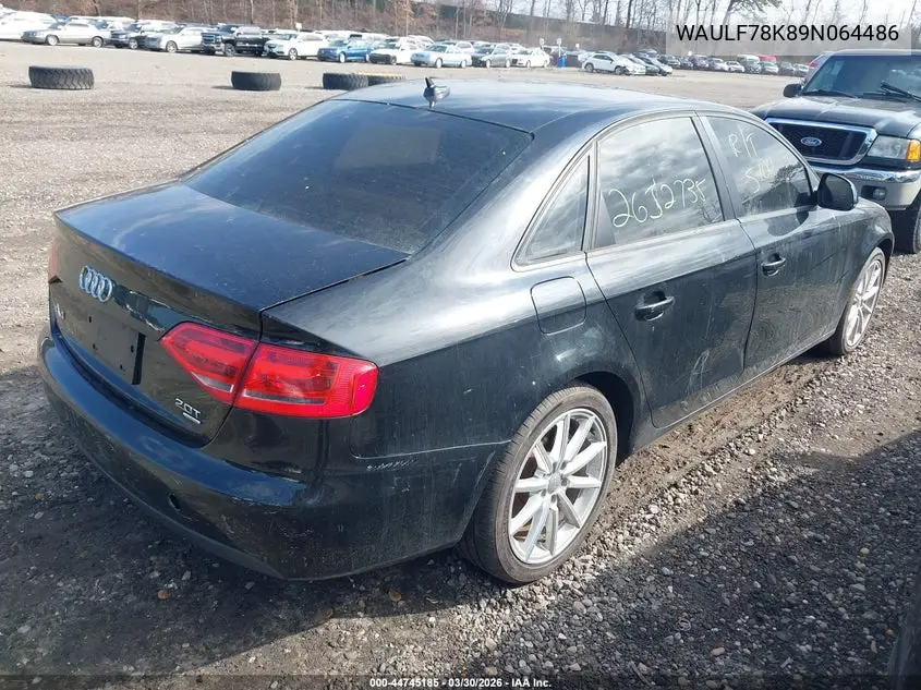 WAULF78K89N064486 2009 Audi A4 2.0T Premium