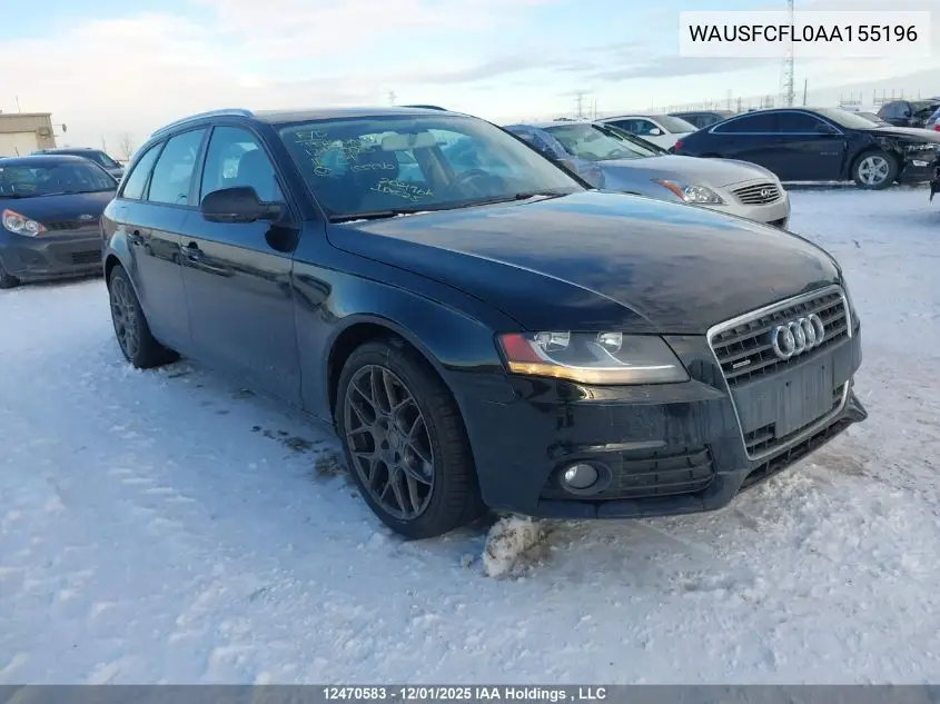 WAUSFCFL0AA155196 2010 Audi A4 Premium