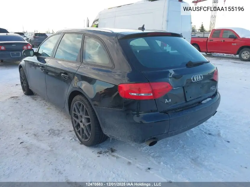 WAUSFCFL0AA155196 2010 Audi A4 Premium