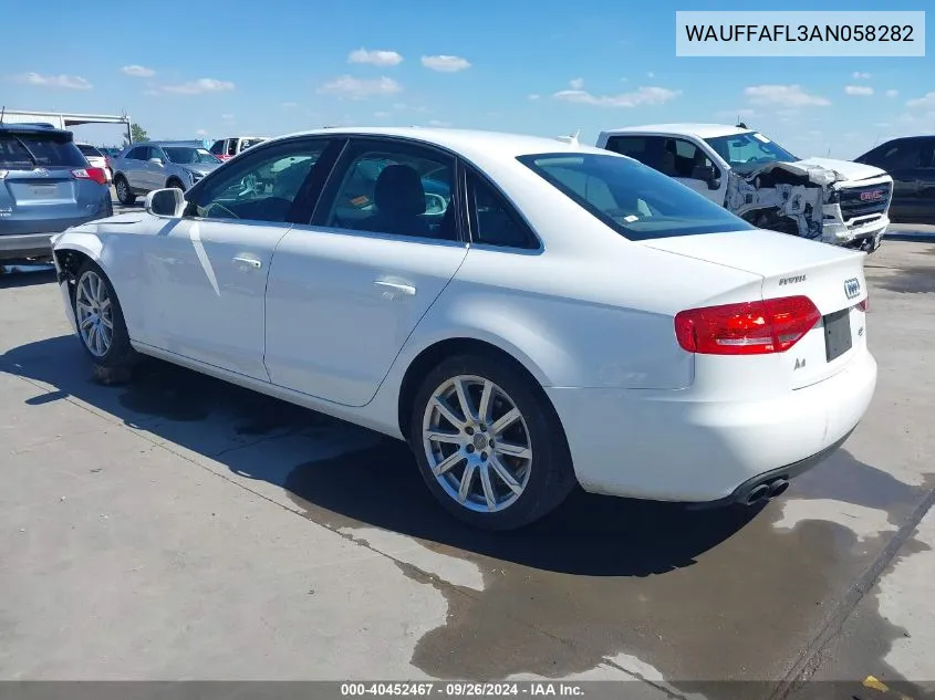 WAUFFAFL3AN058282 2010 Audi A4 2.0T Premium