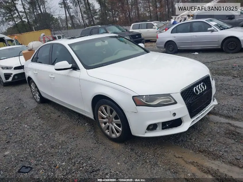WAUEFAFL3AN010325 2010 Audi A4 2.0T Premium
