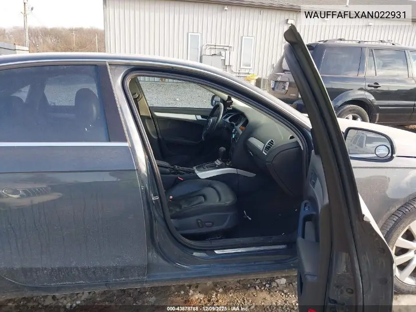 WAUFFAFLXAN022931 2010 Audi A4 2.0T Premium
