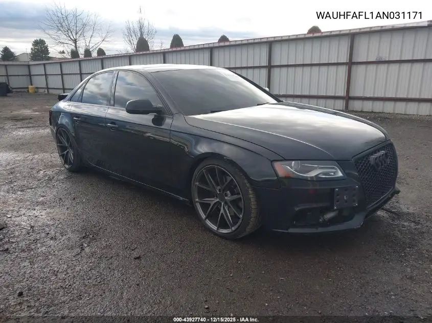 WAUHFAFL1AN031171 2010 Audi A4 2.0T Premium