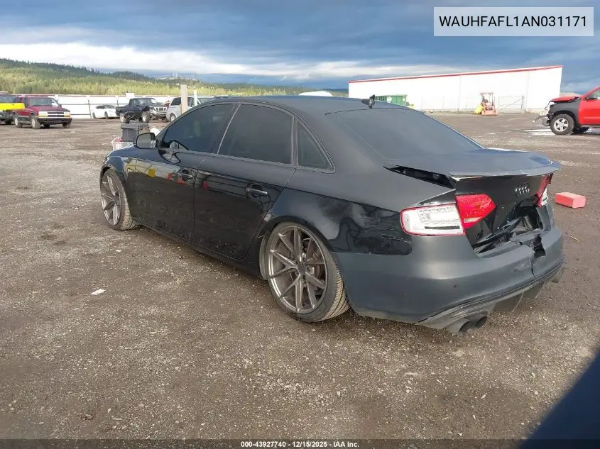 WAUHFAFL1AN031171 2010 Audi A4 2.0T Premium
