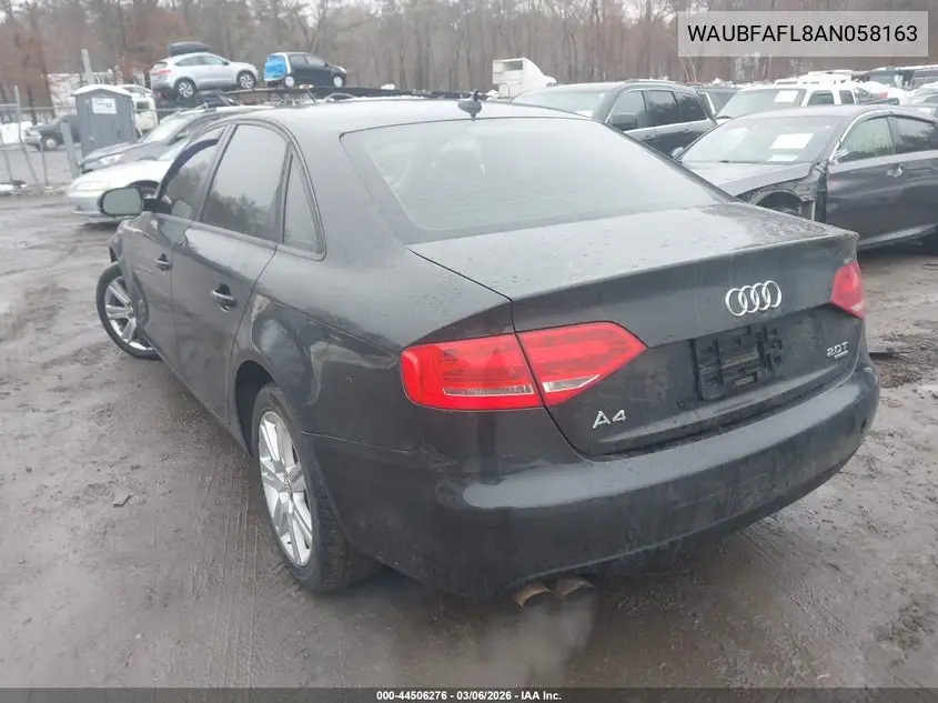 WAUBFAFL8AN058163 2010 Audi A4 2.0T Premium
