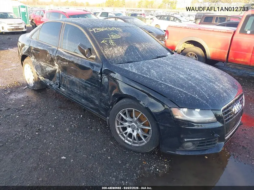 WAUDFAFL1AN012733 2010 Audi A4 2.0T Premium