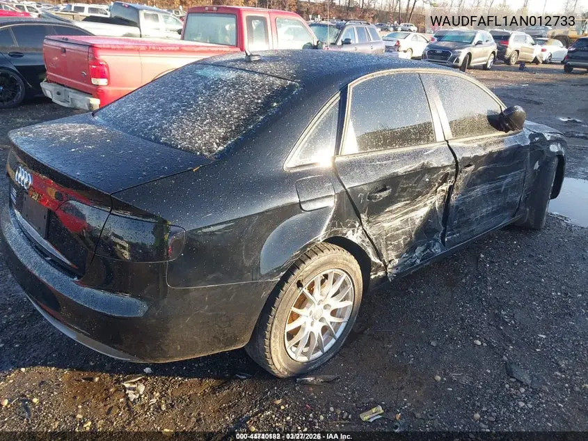 WAUDFAFL1AN012733 2010 Audi A4 2.0T Premium