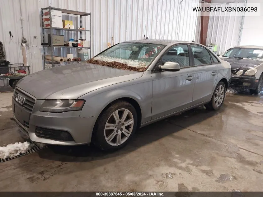 WAUBFAFLXBN036098 2011 Audi A4 2.0T Premium