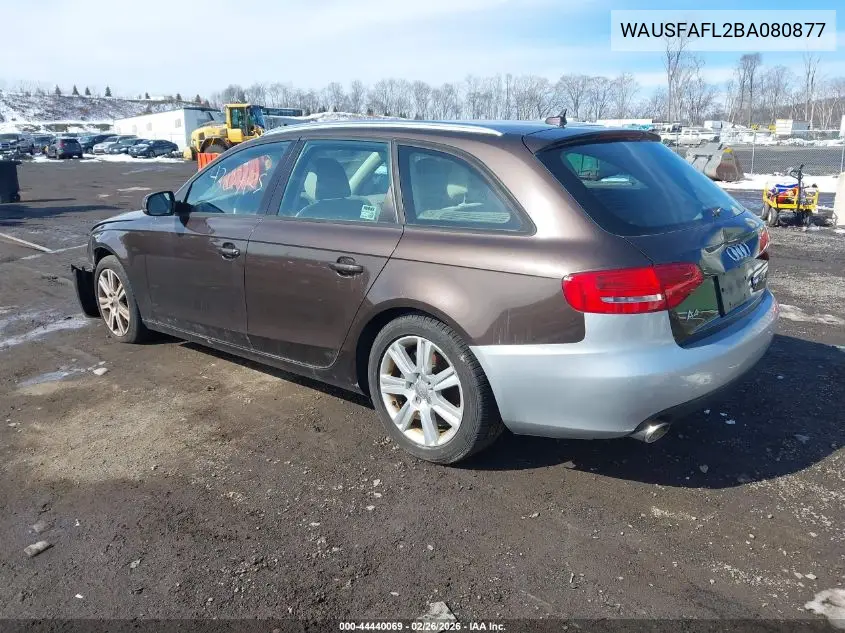 WAUSFAFL2BA080877 2011 Audi A4 2.0T Premium