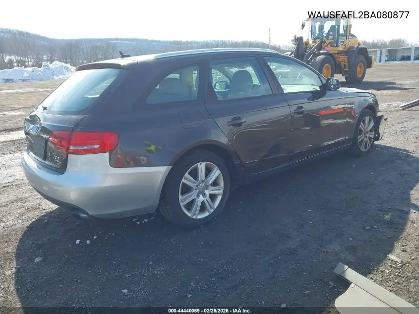 WAUSFAFL2BA080877 2011 Audi A4 2.0T Premium
