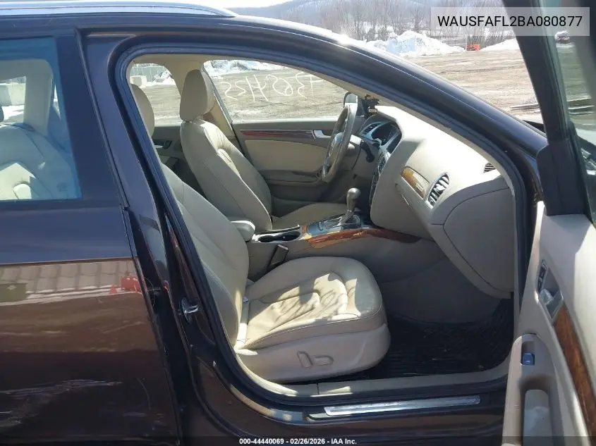 WAUSFAFL2BA080877 2011 Audi A4 2.0T Premium