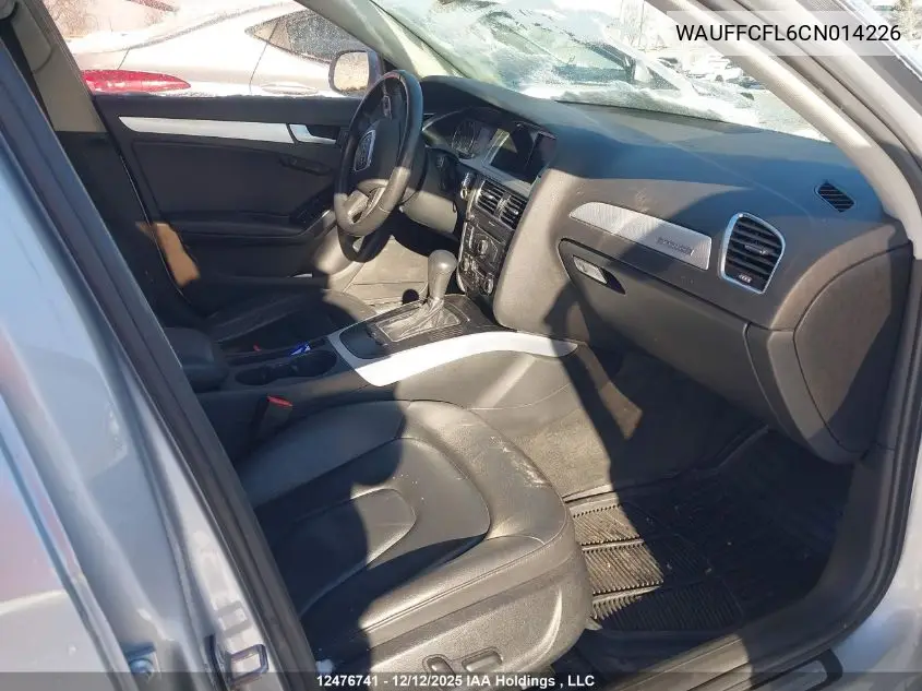 WAUFFCFL6CN014226 2012 Audi A4 Premium