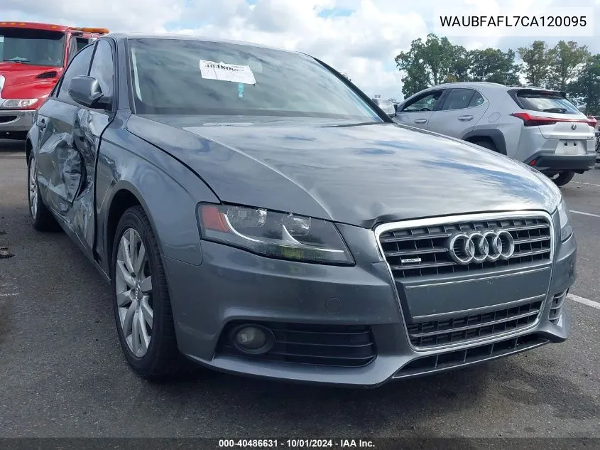 2012 Audi A4 2.0T Premium VIN: WAUBFAFL7CA120095 Lot: 40486631