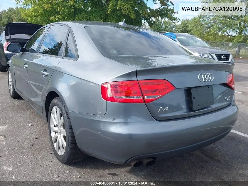 2012 Audi A4 2.0T Premium VIN: WAUBFAFL7CA120095 Lot: 40486631