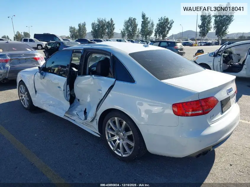 WAUEFAFL3CN018041 2012 Audi A4 2.0T Premium