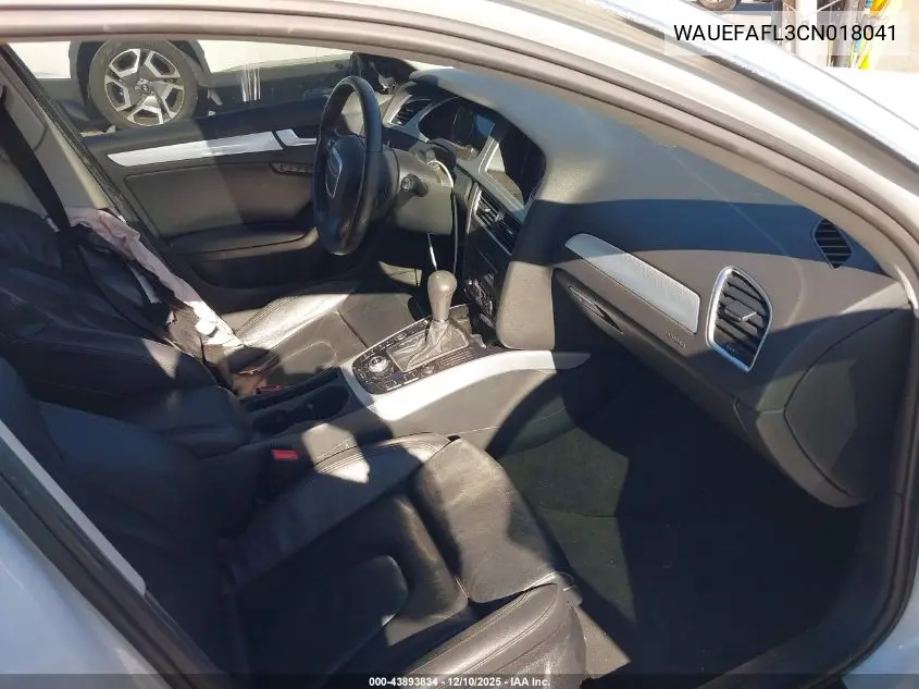 WAUEFAFL3CN018041 2012 Audi A4 2.0T Premium