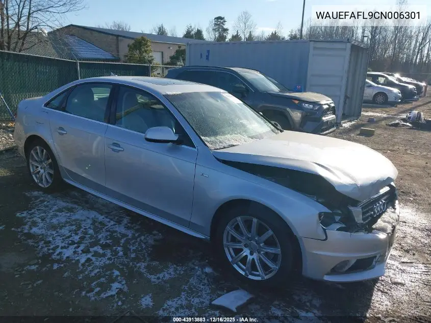 WAUEFAFL9CN006301 2012 Audi A4 2.0T Premium