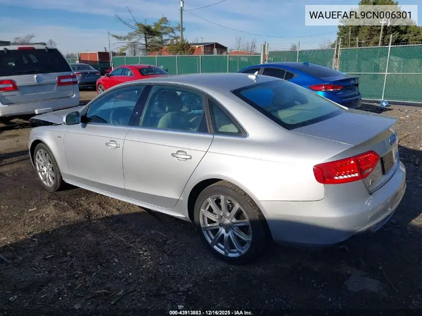 WAUEFAFL9CN006301 2012 Audi A4 2.0T Premium