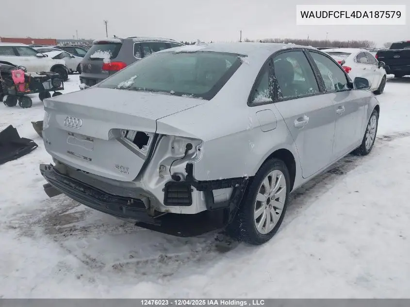 WAUDFCFL4DA187579 2013 Audi A4 2.0T