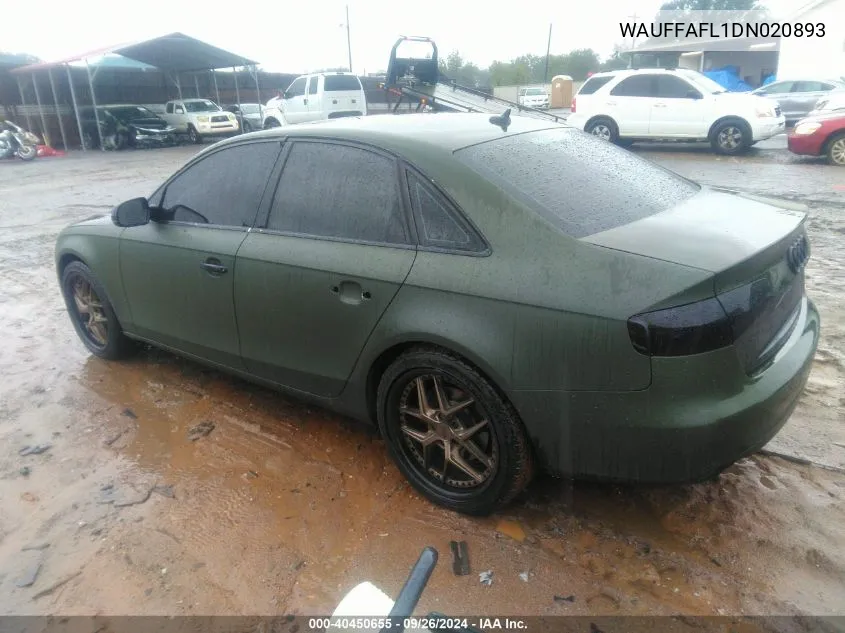 WAUFFAFL1DN020893 2013 Audi A4 2.0T Premium