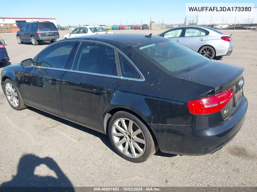 WAUFFAFL3DA173380 2013 Audi A4 2.0T Premium