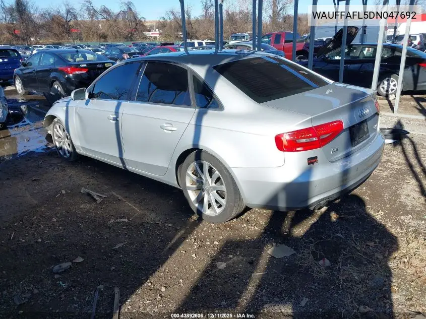 WAUFFAFL5DN047692 2013 Audi A4 2.0T Premium