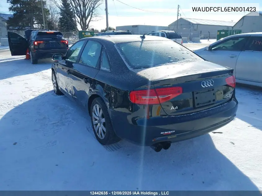 WAUDFCFL6EN001423 2014 Audi A4 2.0 Komfort