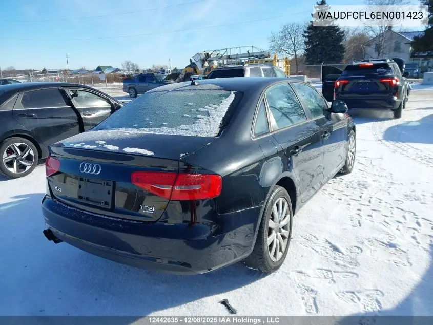WAUDFCFL6EN001423 2014 Audi A4 2.0 Komfort
