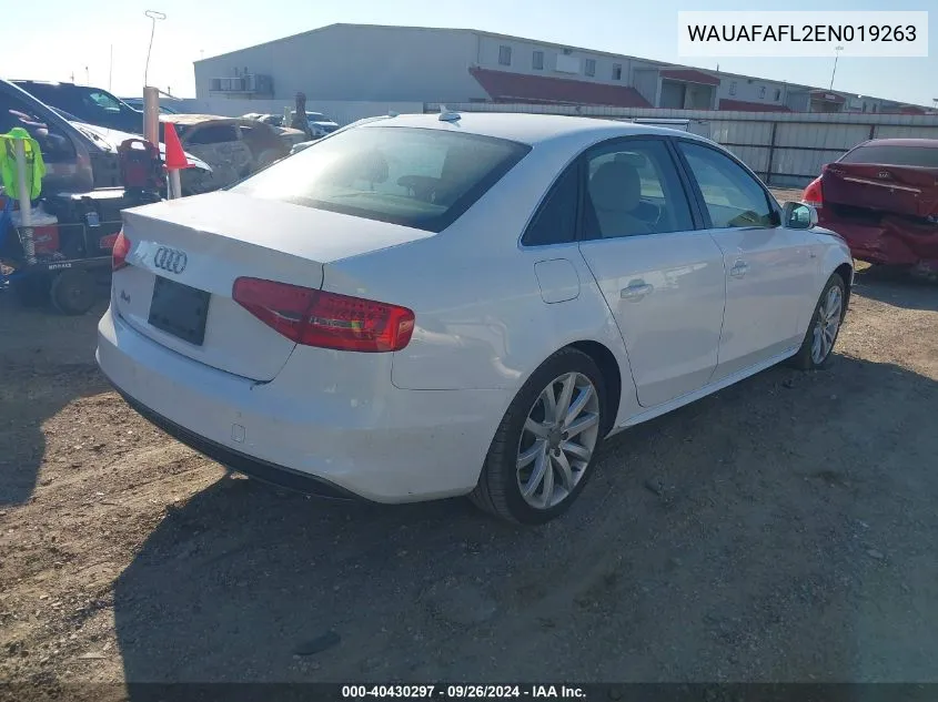 WAUAFAFL2EN019263 2014 Audi A4 Premium