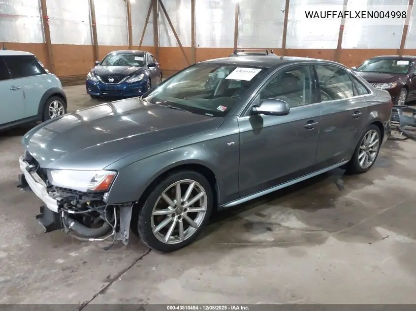 WAUFFAFLXEN004998 2014 Audi A4 2.0T Premium