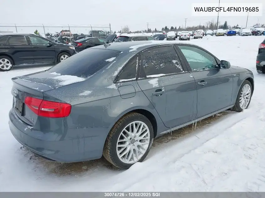 WAUBFCFL4FN019685 2015 Audi A4 Premium