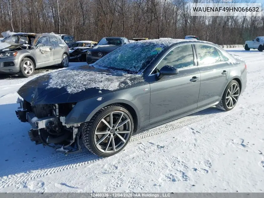 WAUENAF49HN066632 2017 Audi A4 Premium Plus