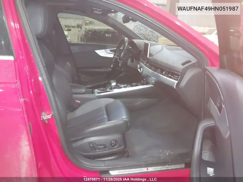 WAUFNAF49HN051987 2017 Audi A4 2.0T Technik
