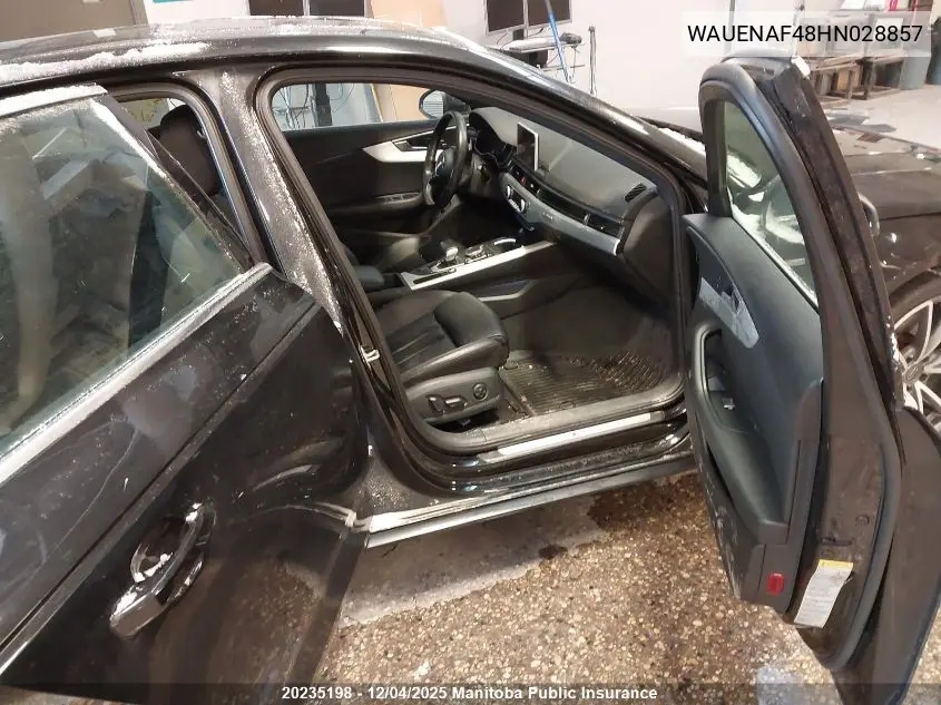 WAUENAF48HN028857 2017 Audi A4 2.0T Quattro
