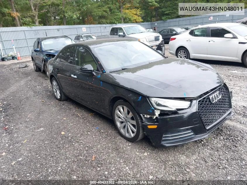 WAUGMAF43HN048011 2017 Audi A4 2.0T Ultra Premium