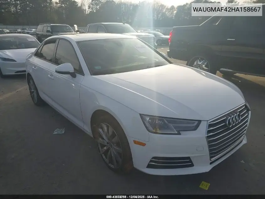 WAUGMAF42HA158667 2017 Audi A4 2.0T Ultra Premium