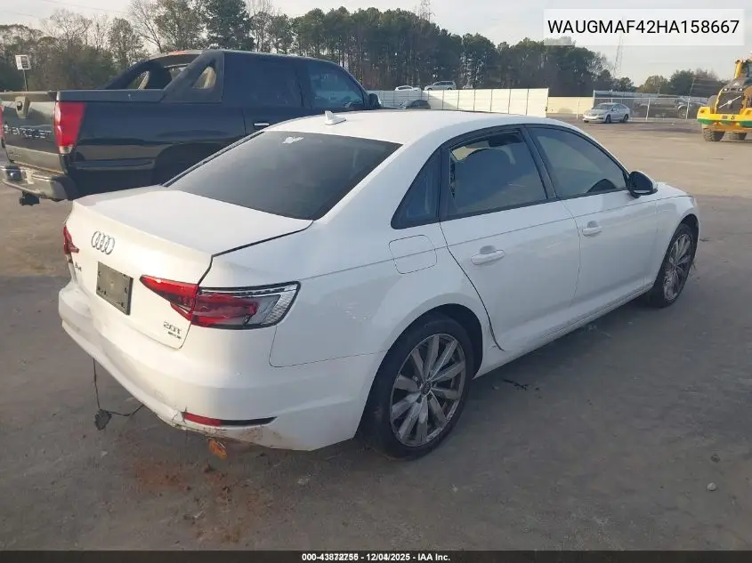 WAUGMAF42HA158667 2017 Audi A4 2.0T Ultra Premium